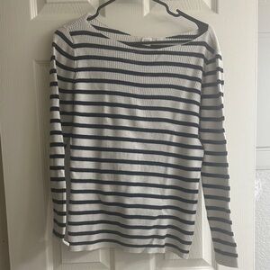 Striped Black and White Women's Top
